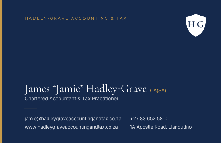 Accounting business card back