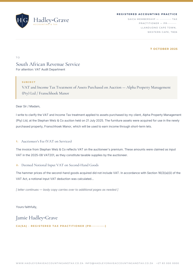 Hadley-Grave letterhead template