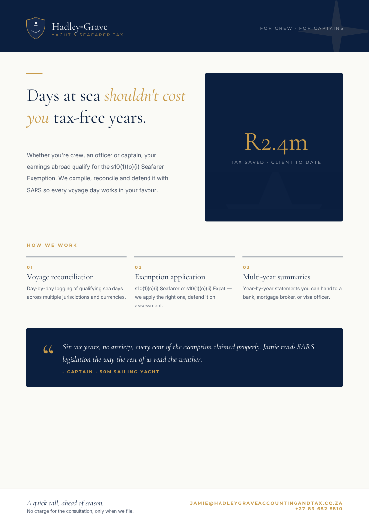 Seafarer Tax ad